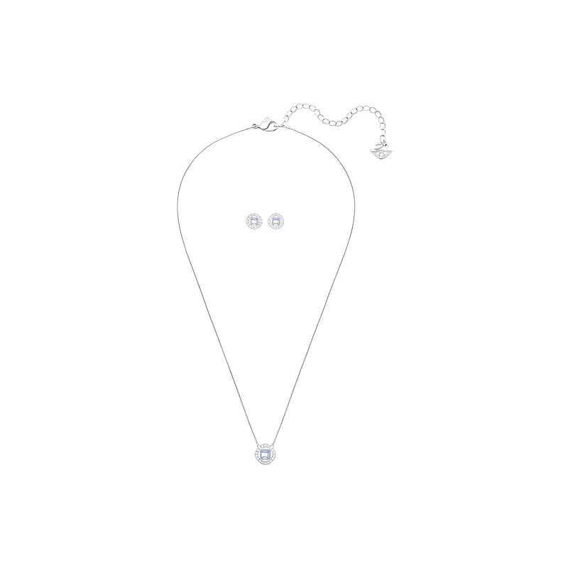 Swarovski Angelic Square Necklaces Women's Blue-1
