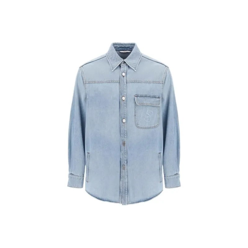 Valentino Shirts Men Blue-0