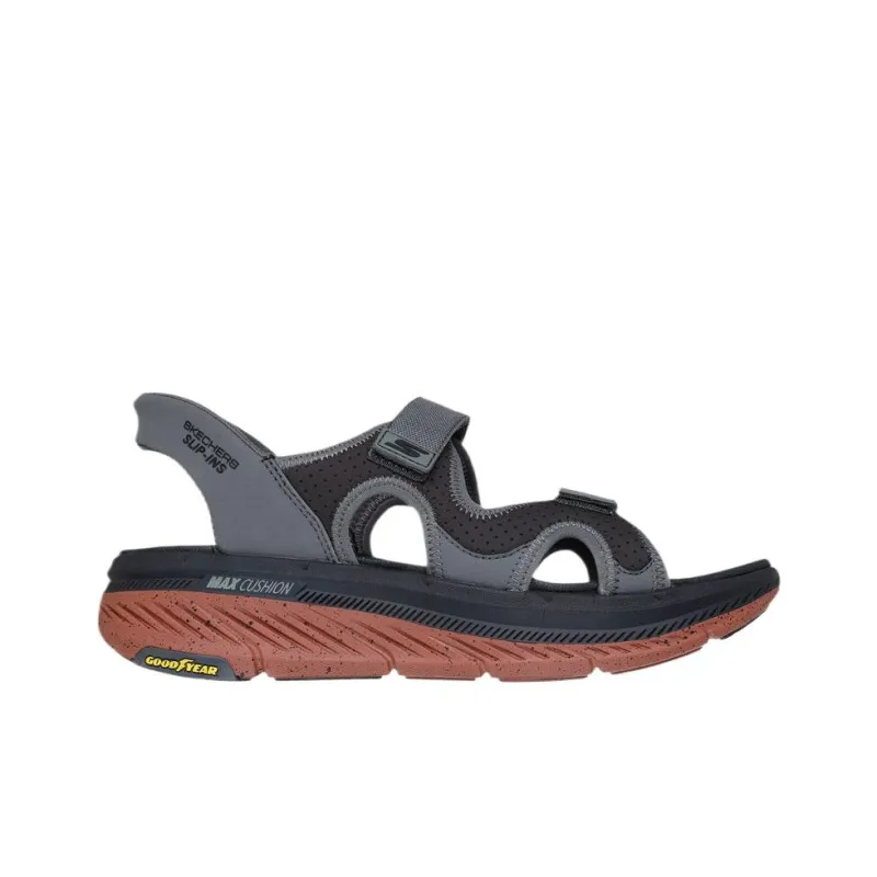 Skechers Max Cushioning Premier 2.0 Beach Sandals Men's Gray-1