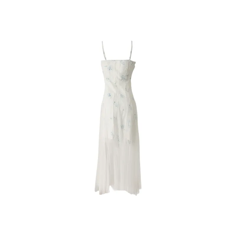 Udon House Slip Dress Women's Apricot Green-1