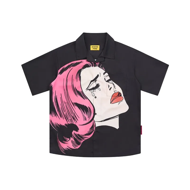 EMPTY REFERENCE x REVERSE IRONY Shirt Unisex Black-0