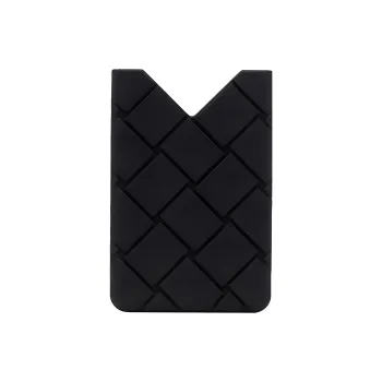 Bottega Veneta Silicone Card Holder Unisex Black