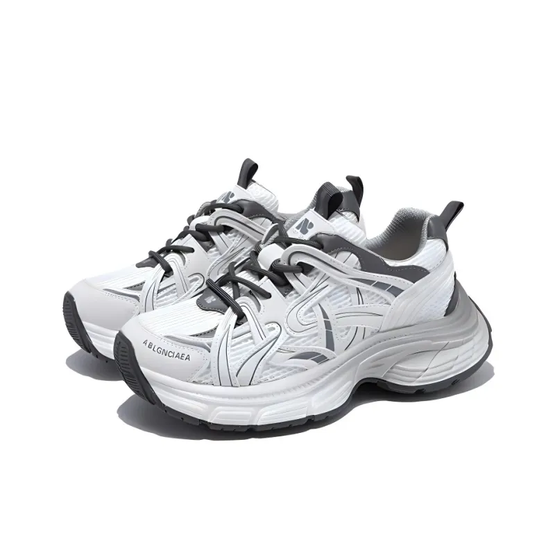 BARDILEV Cushioning, Slip Resistant, Breathable, Lightweight, Height Increasing Low Top Chunky Sneakers Women's-9