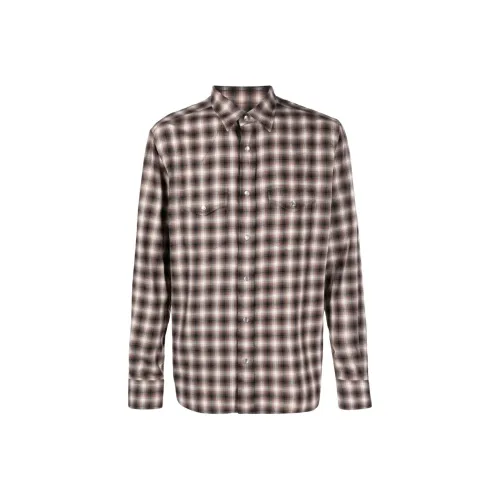 TOM FORD Plaid check Pattern Flannel Shirt