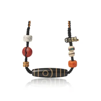 Gu He Natural Agate Jade Necklaces Unisex