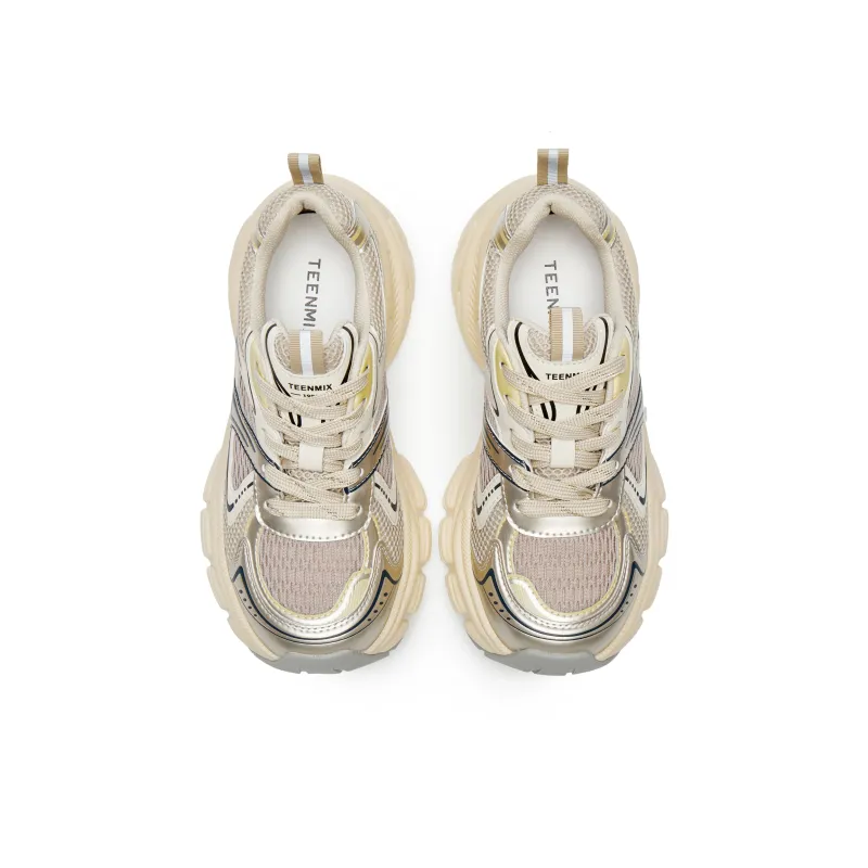 Teenmix Time Machine Cushioning Height Increase With Slip Resistant Properties Low Top Chunky Sneakers Women's-8