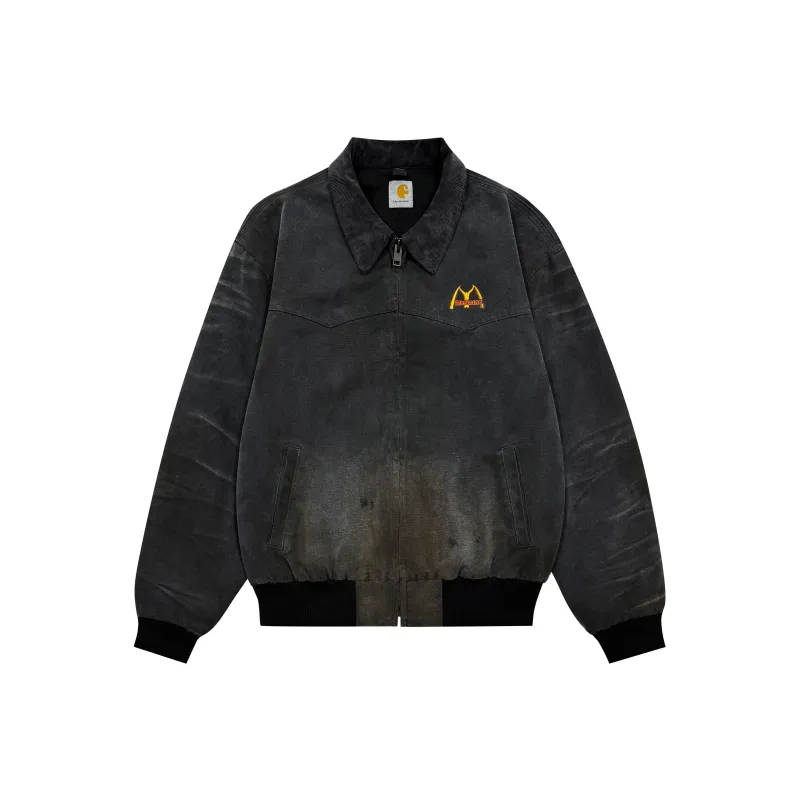 False Perception Jackets & Coats Unisex Washed Black-1