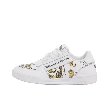VERSACE JEANS COUTURE Brooklyn Low Top Skateboard Shoes Men's White