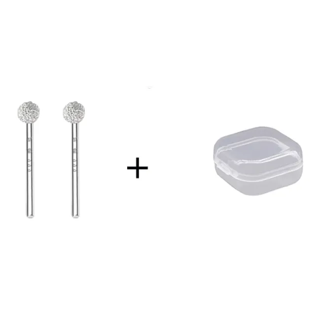 EAR PARTNER S 999 Fine Silver Stud Earrings Women's-0
