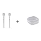 Silver Matte 999 Fine Silver 2mm 1 Pair Eh-1789.ebA