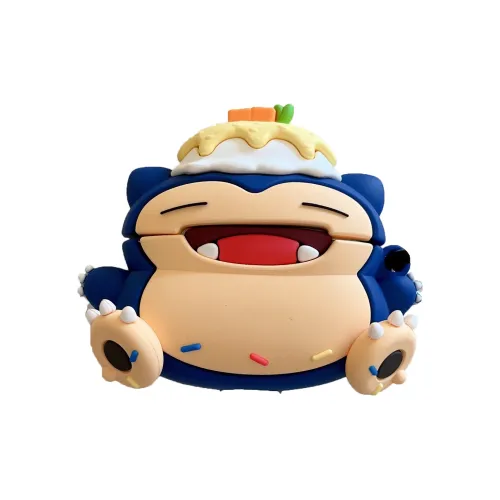 CHRROTA Compatibility With Red Beige Buds6 Pro Silicone Cake Snorlax Impact Resistant Protective Cover Headphone Cases