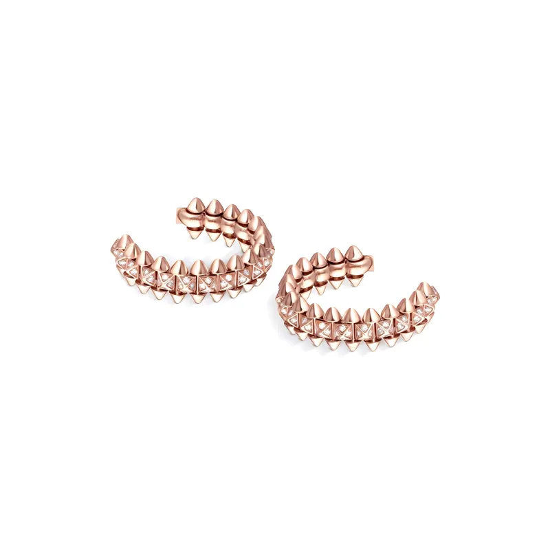 CARTIER 18K Rose Gold, Diamond Earrings Women's Rose Gold-2