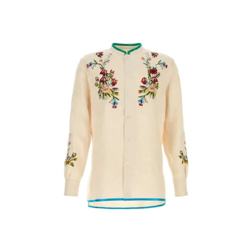 Valentino Floral Embroidered Button Detailed Shirt