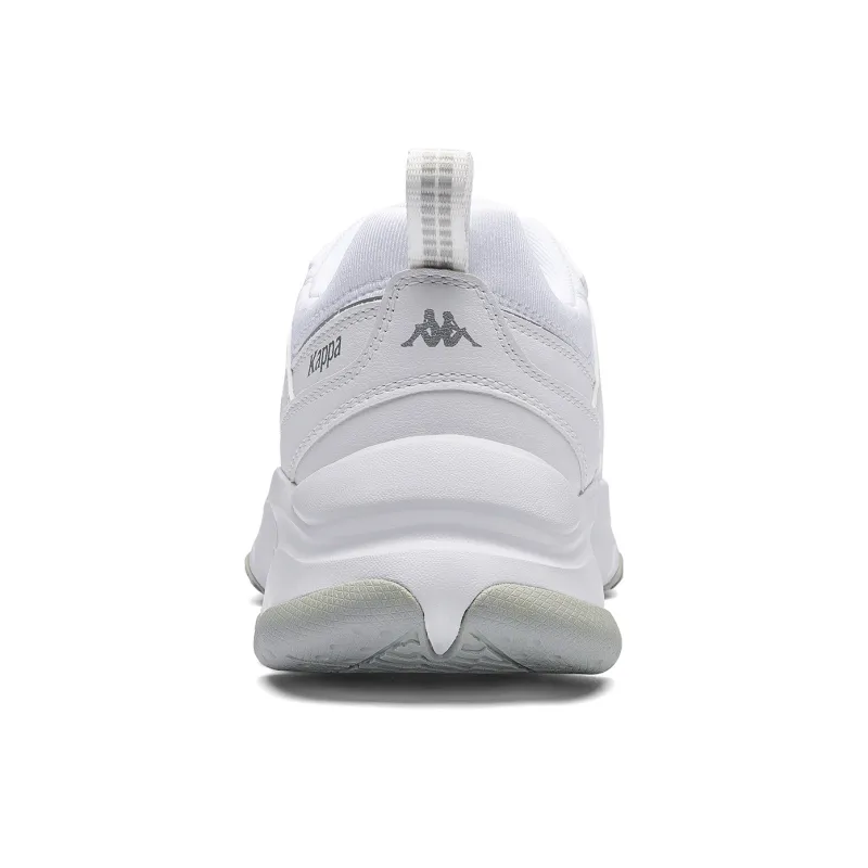 Kappa Anti Slip And Wear Resistant Height Increasing Low Top Chunky Sneakers Women's White-4