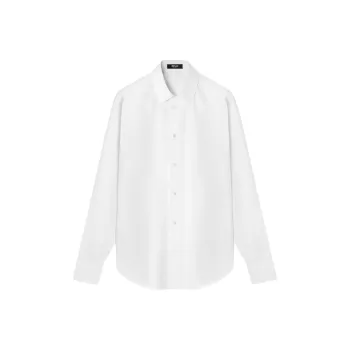 VERSACE Button-Up Long-Sleeved Poplin Shirt