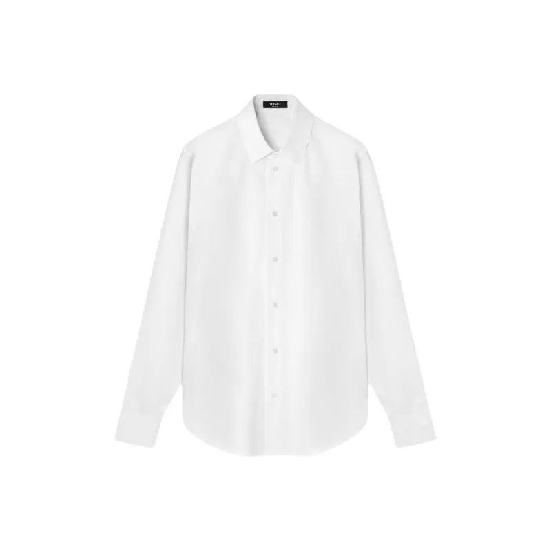 VERSACE Button Up Long Sleeved Poplin Shirt-0