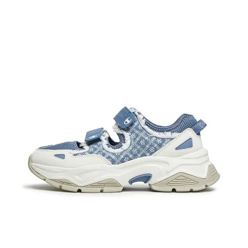 Champion Support Low Top Casual Shoes Women's Macedonian Blue/Milk White