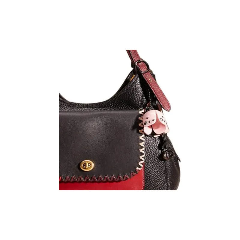 COACH Lori Leather Controller Shoulder Bag Handbag Shoulder Bag Women's Black-3