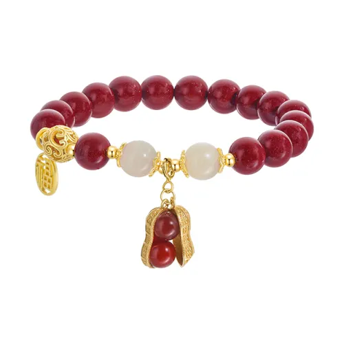 Branded Jewelry Natural Cinnabar Bracelets Women's