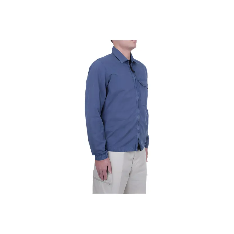 STONE ISLAND Zip Up Long Sleeved Shirt-3