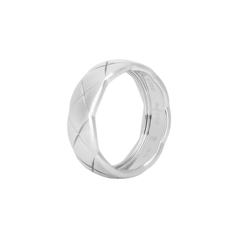 CHANEL White 18K Gold Rings Unisex Silver-0