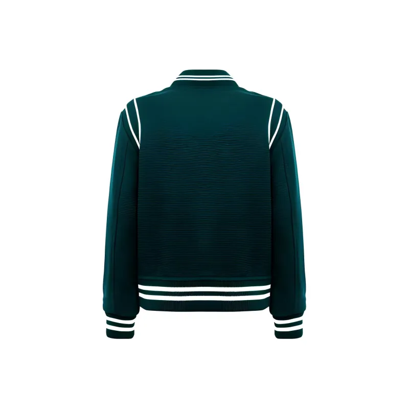 SPORTY & RICH Logo Embroidered Varsity Jacket-1