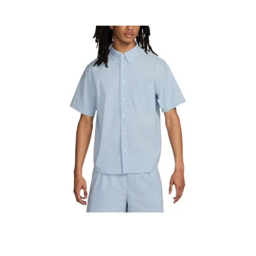 Nike Life Men's Short Sleeve Seersucker Button Down Shirt