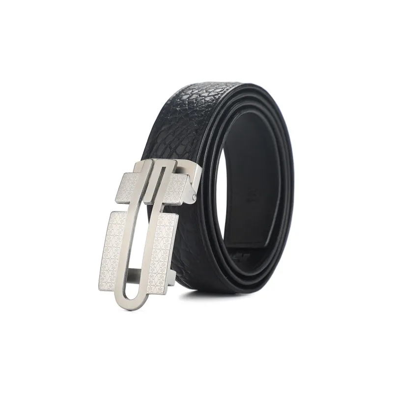 V.V.Brown Crocodile Leather Belts Men's 3.5cm-5