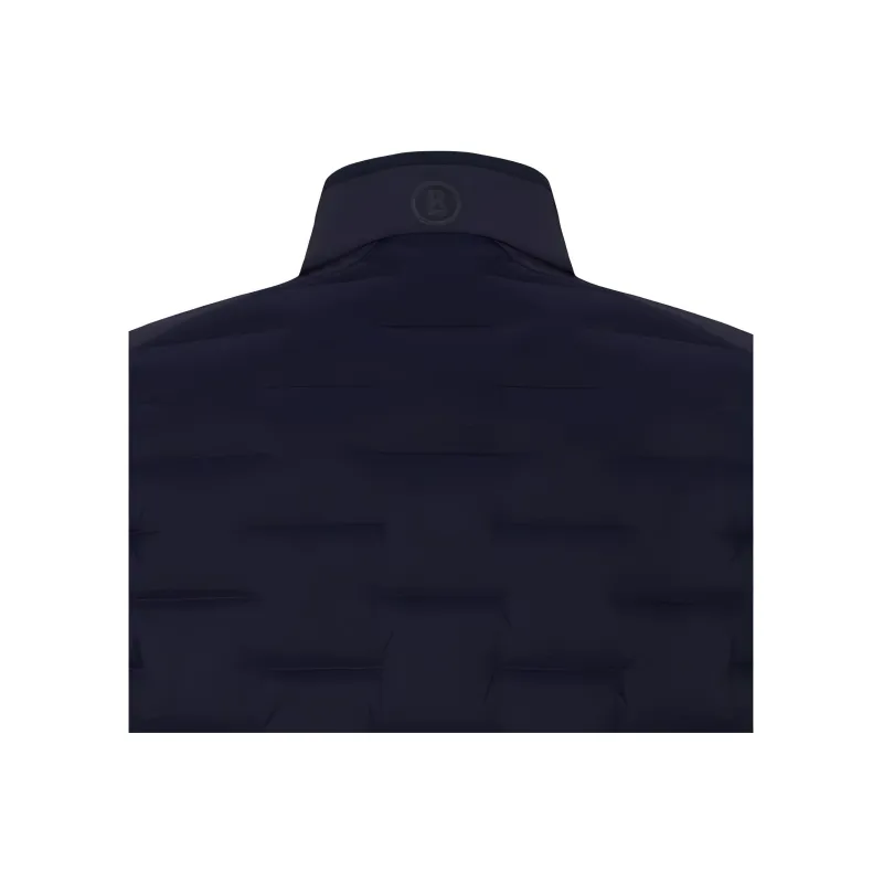 BOGNER Solid Color Stand Collar Zip Closure Welted Sleeveless Down Jacket Men's Sea Blue-5