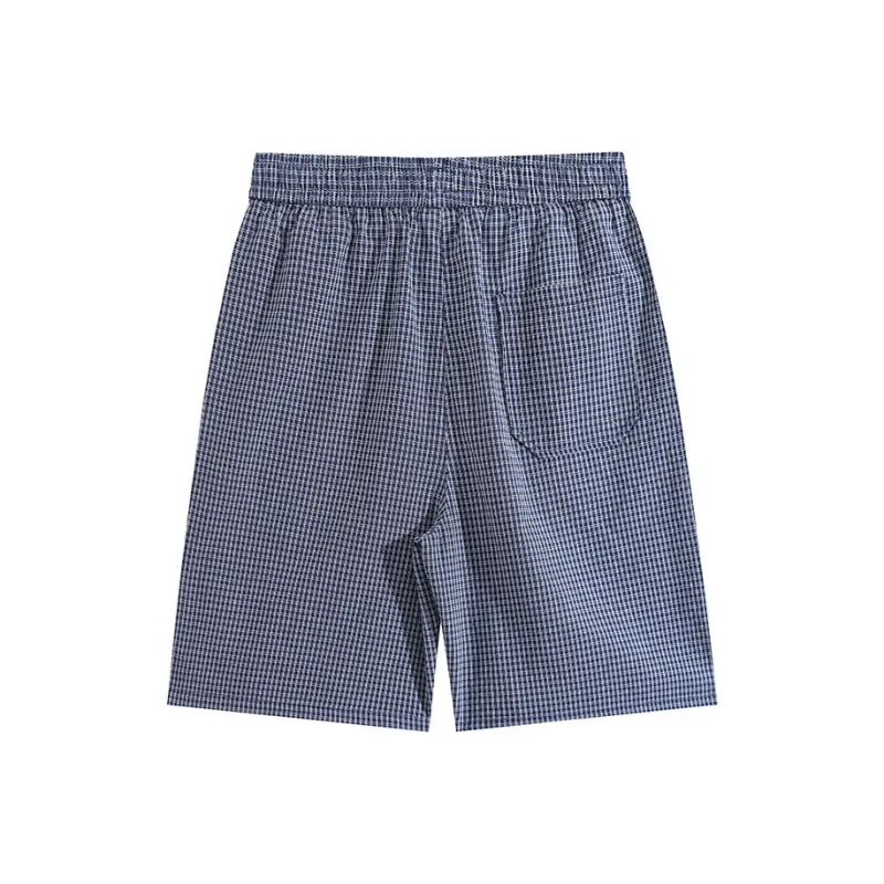 BRUMAIRE Casual Shorts Unisex Navy Blue Comes With Brooch-1