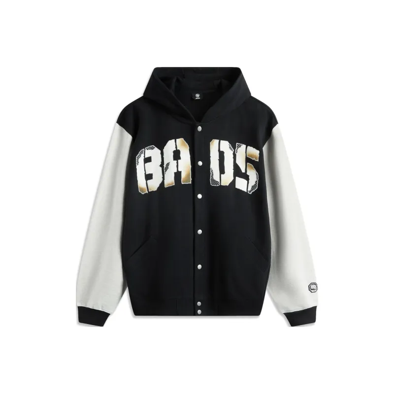 LiNing Basketball Collection Sweatshirt Men's Black/Heather Gray Droplet Gray-0