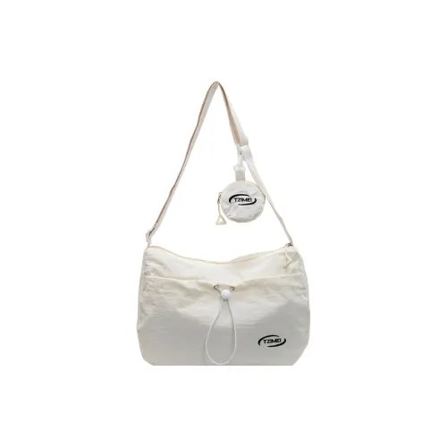 Single Warehouse Washed Cloth Shoulder Bag Regular Women's Ecru/Blue/Pink/Yellow/Black