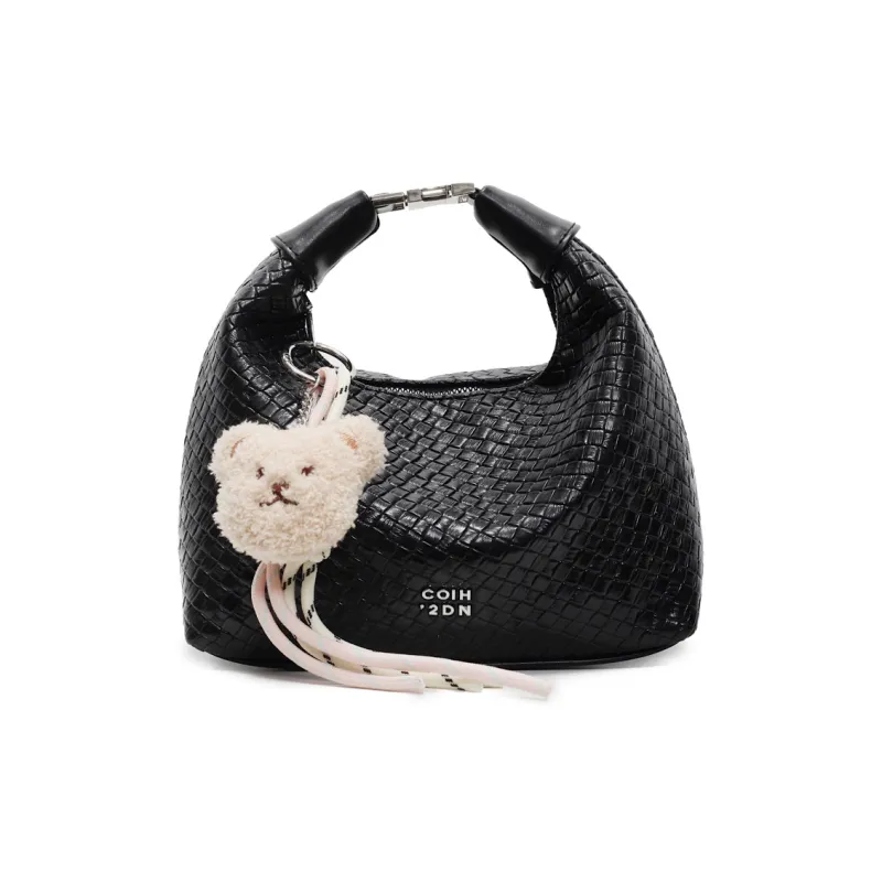 Yalu PU Shoulder Bag, Crossbody Bag, Handbag Women's Black/Ecru/Silver/Blue/Pink-1