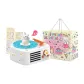 H8 White (Floral Sticker Puppy Ornament+Cute Pet Gift Bag Birthday Clothing Sets)