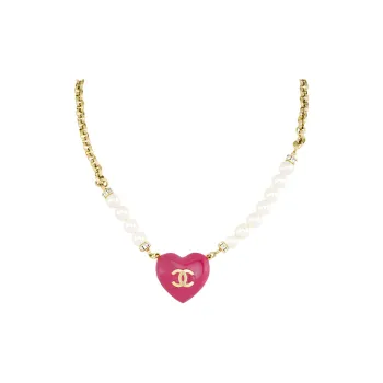 CHANEL Necklaces Women's Gold