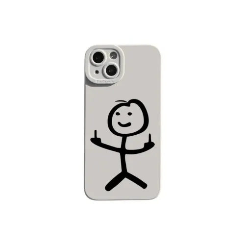 Sopi TPU Material Quirky Matchstick Character Phone Cases Compatible With IPhone 16/15 Pro Max/Apple 13/14 Pro/Max