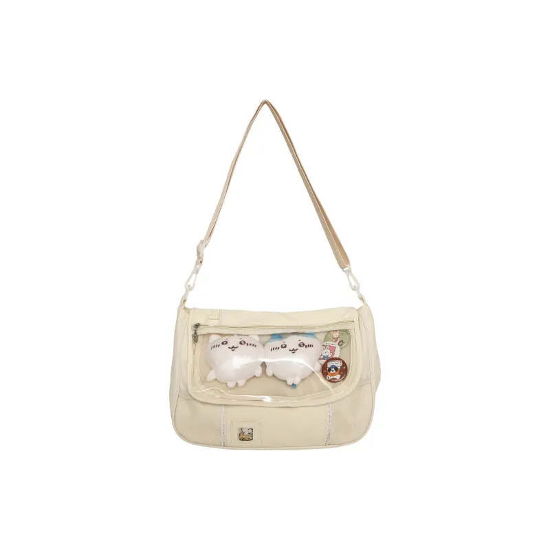 OUZIHUANG Nylon With PVC Shoulder Bag Regular Women's Multicolor-1