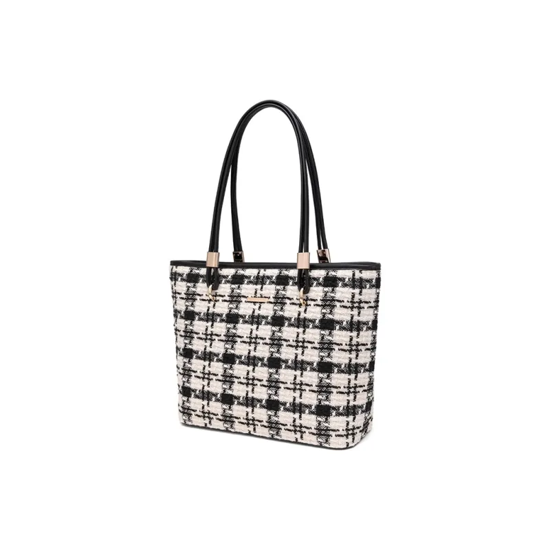 CLEVER& KETCH PU Tote Underarm Shoulder Bag Women's Black-2