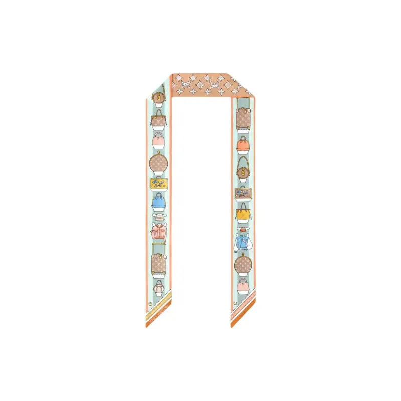 LOUIS VUITTON Silk Scarves Women's Beige-0