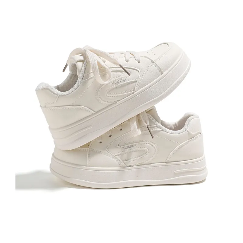 HUANQIU Anti Slip And Wear Resistant Height Increasing Low Top Skateboard Shoes Women's-9