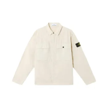 STONE ISLAND Logo Patch Long Sleeved Overshirt