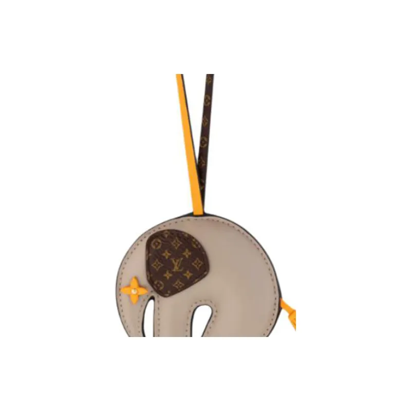 LOUIS VUITTON Calfskin Bag Charm Bag Merch Women's Taupe-2