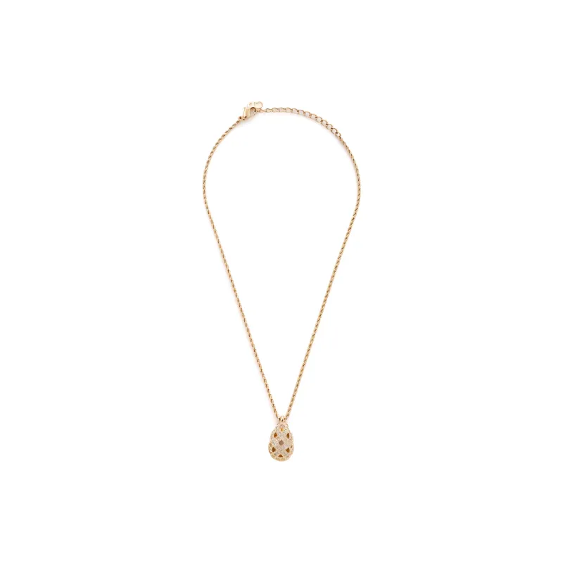 DIOR Rhinestone embellished Pendant Necklace-1