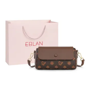 EBLAN Synthetic Leather Shoulder Bag, Crossbody Bag, Pillow Bag Regular Women's Coffee