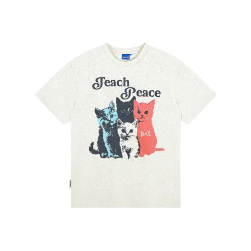Teach Peace T Shirt Unisex Light Heather Gray