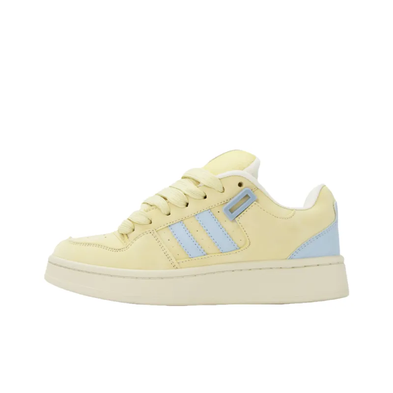 Boldi Kuki Coverage Slip Resistant And Abrasion Resistant Low Top Skateboard Shoes Women's Yellow Blue Shopping Bag-3