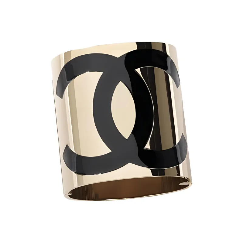 CHANEL Metal Resin Bangles Women's Gold-1
