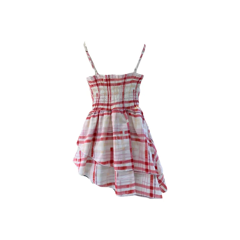 BEAUTIFUL CONFESSION Slip Dress Women's Red Plaid-1
