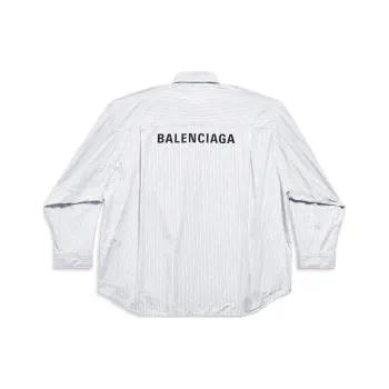 Balenciaga Shirt Loose Fit Style Men's Gray