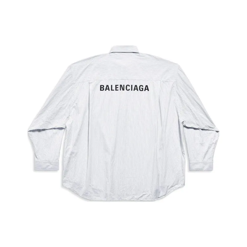 Balenciaga Shirt Loose Fit Style Men's Gray-0